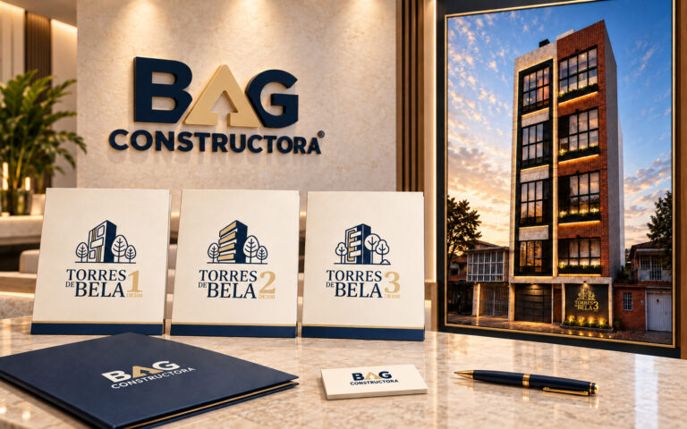 BAG Constructora logo and branding